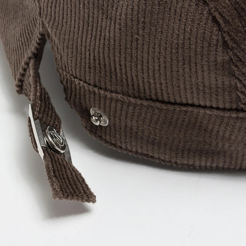 Unisex Modisk Cord Baskerhatt | Stilfull