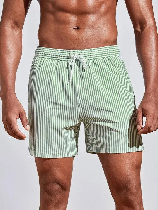 Stripete Badeshorts For Herrer | Snorjustering