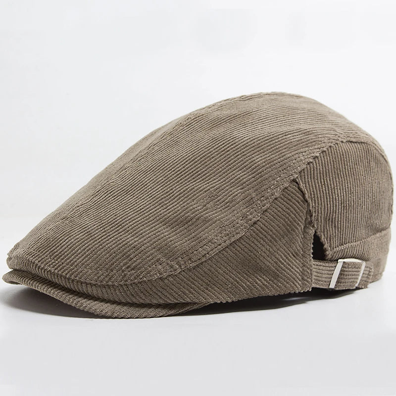 Unisex Modisk Cord Baskerhatt | Stilfull