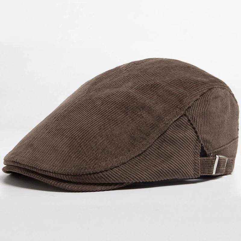 Unisex Modisk Cord Baskerhatt | Stilfull