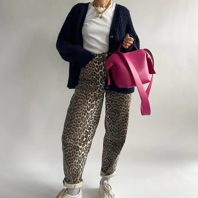 Wren | Leopardmønster-Jeans