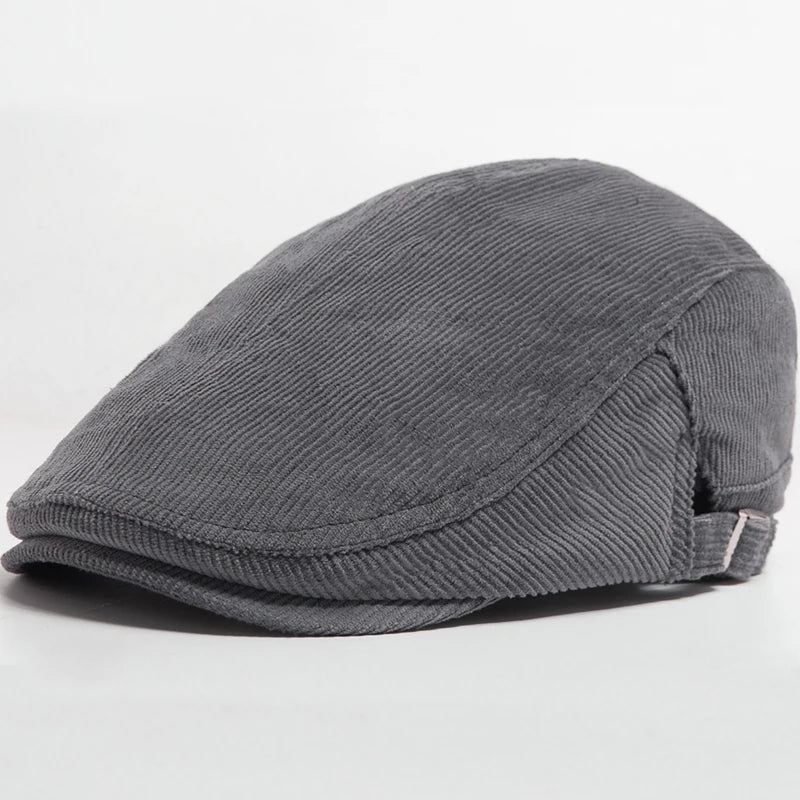 Unisex Modisk Cord Baskerhatt | Stilfull