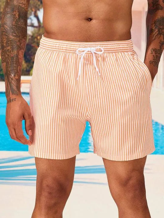 Stripete Badeshorts For Herrer | Snorjustering