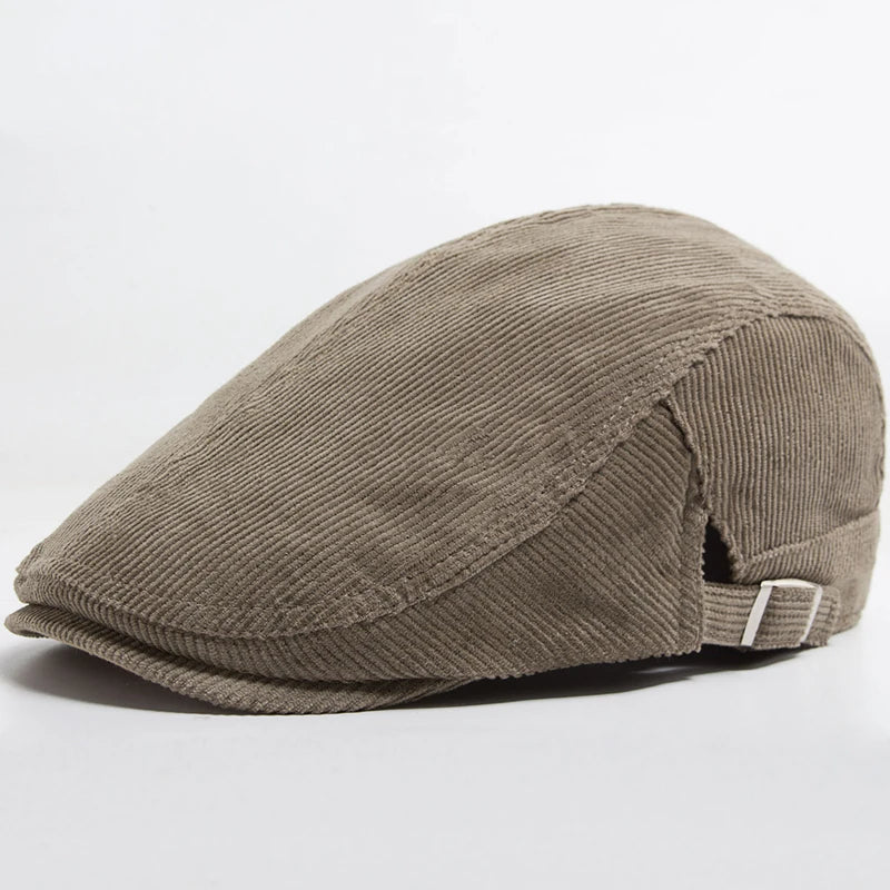 Unisex Modisk Cord Baskerhatt | Stilfull