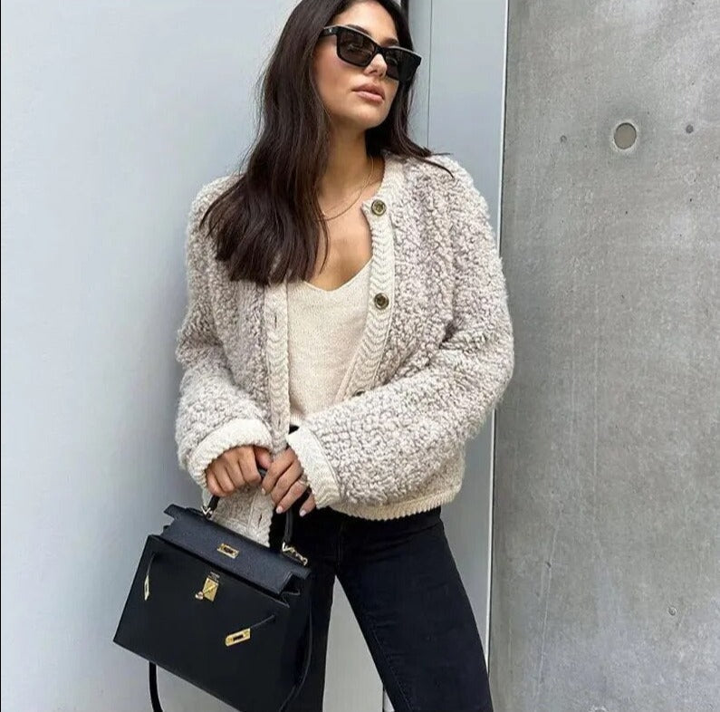 Elegant dames teddy-kåpe | Løs