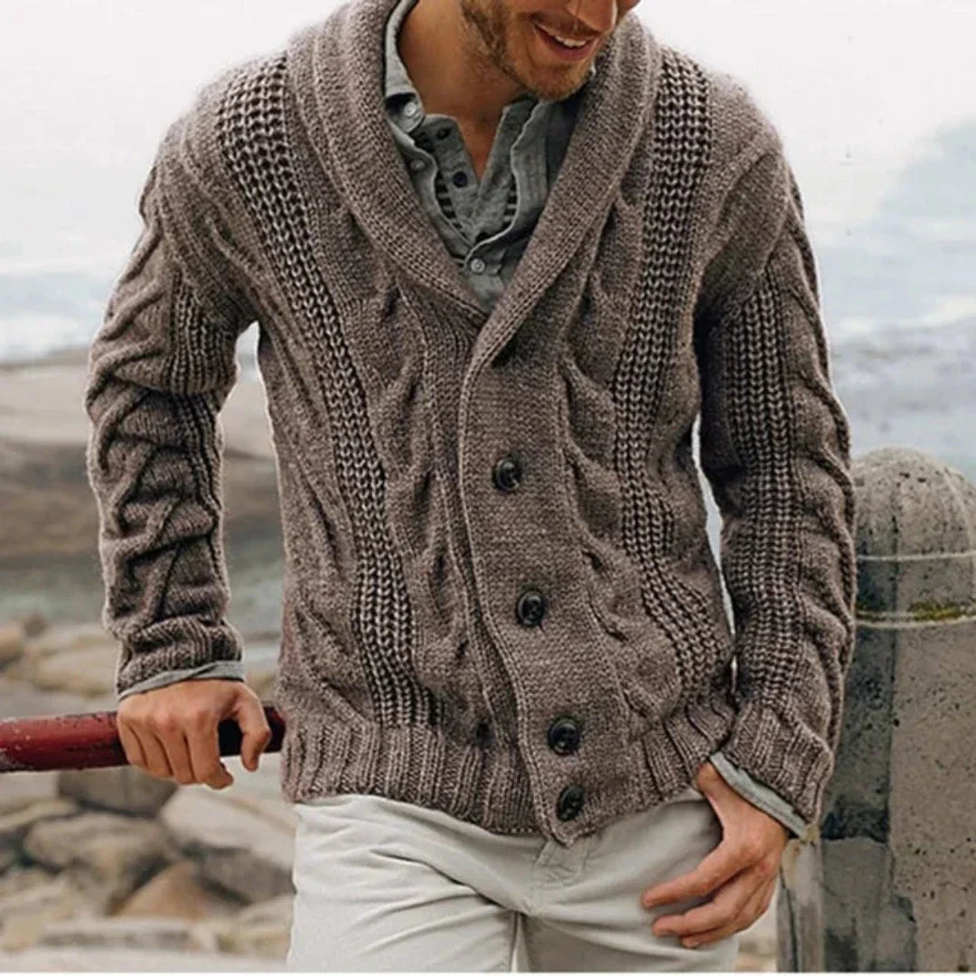 Herren Langarm Varm Strikkegenser | Vinter