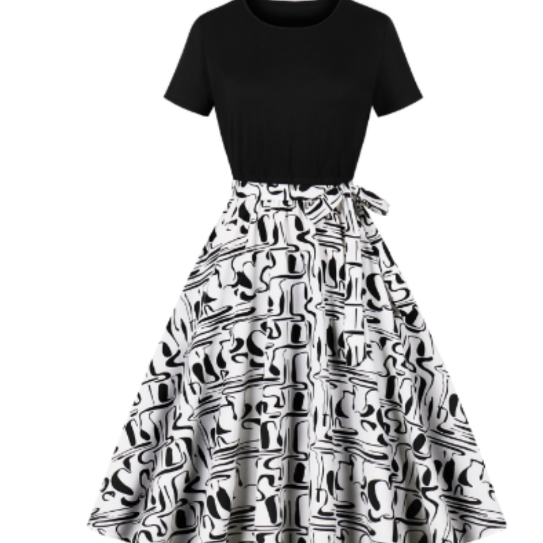 Nerys | Vintage Prikkete Kjole For Damer