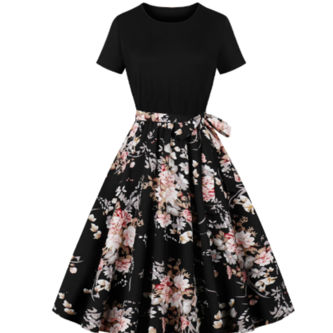 Nerys | Vintage Prikkete Kjole For Damer
