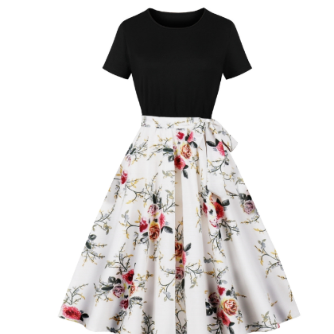 Nerys | Vintage Prikkete Kjole For Damer