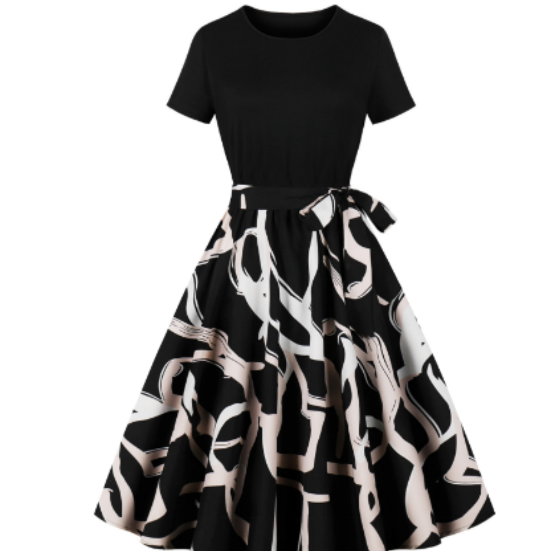 Nerys | Vintage Prikkete Kjole For Damer