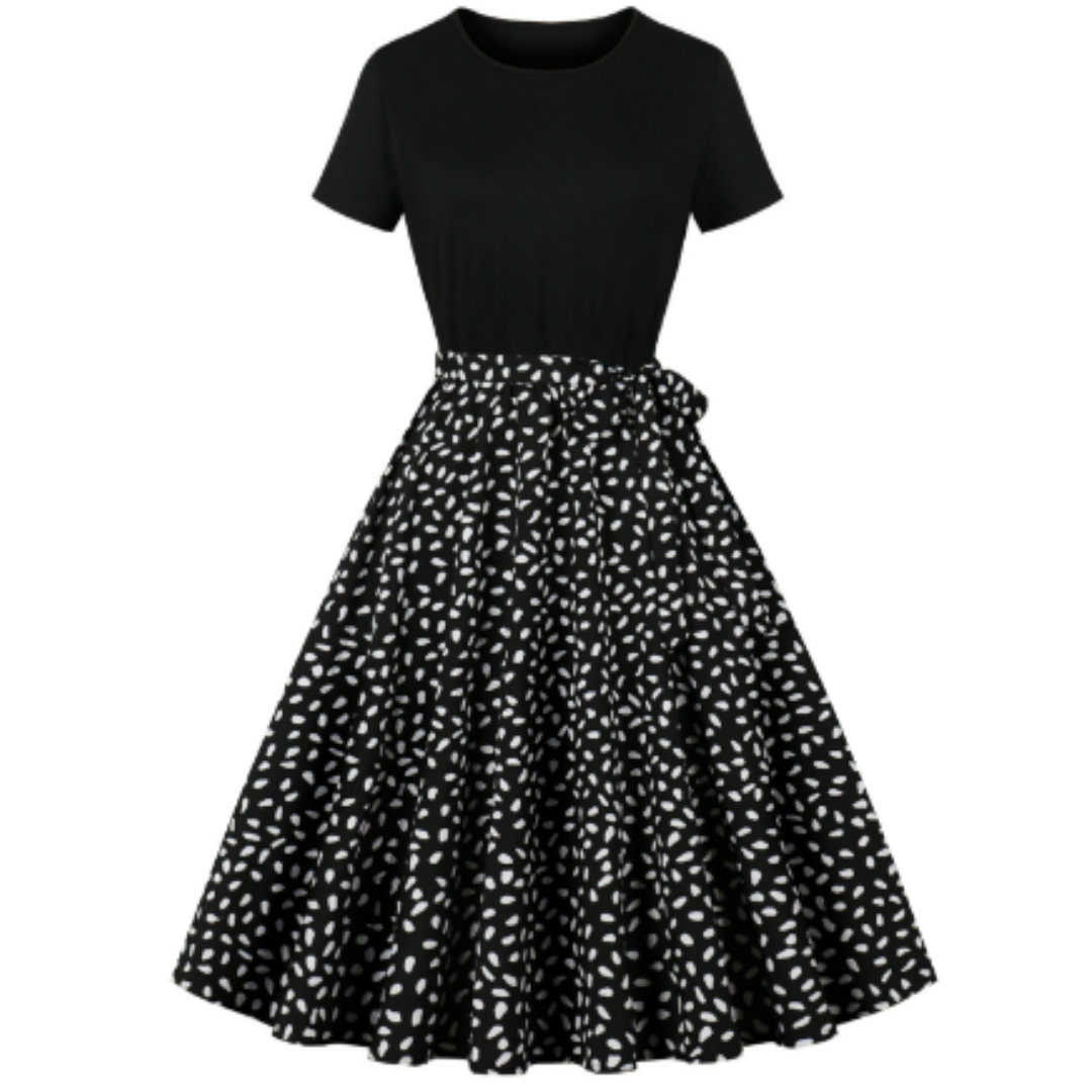 Nerys | Vintage Prikkete Kjole For Damer
