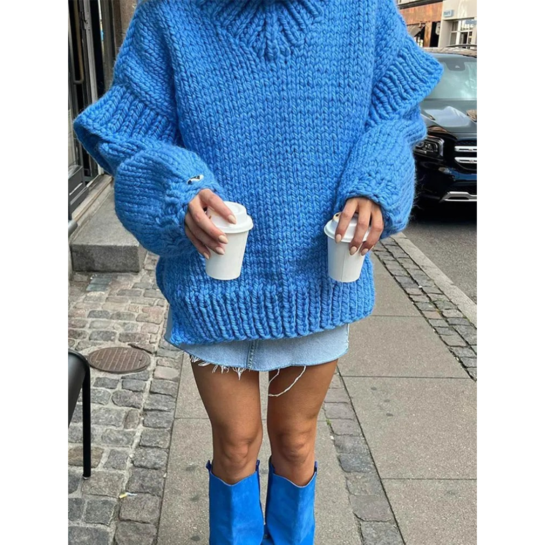 Erenabaji | Dame Oversized Strikkegenser | Varm