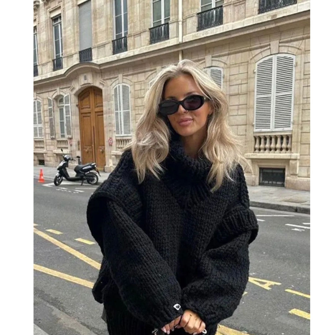 Erenabaji | Dame Oversized Strikkegenser | Varm