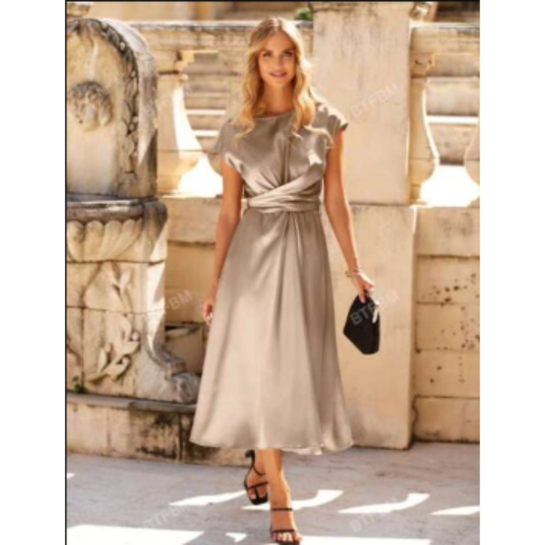 Maliha | Elegant Midi-Kjole for Damer