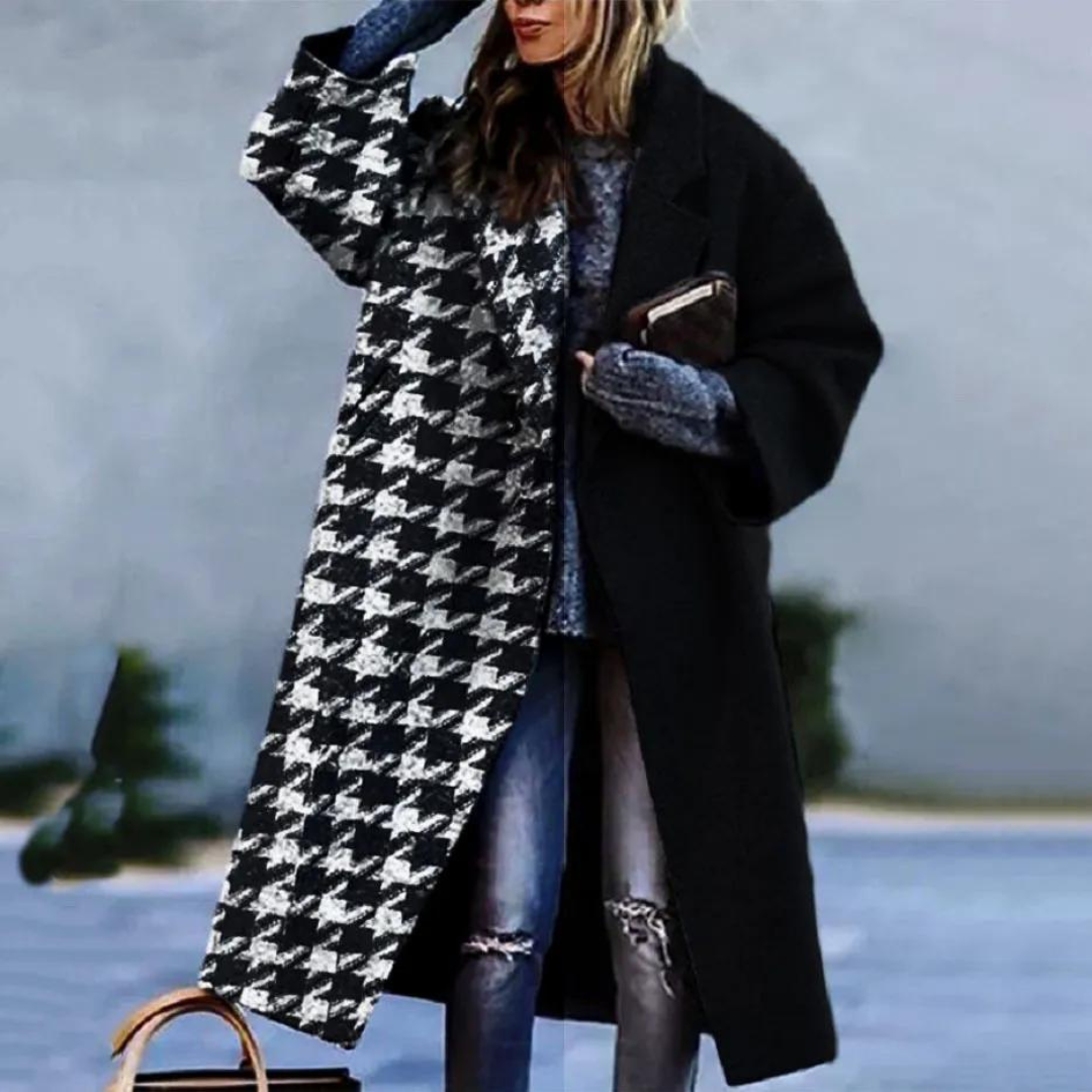 Aya | Lang dameskjorte med stilige designer mønstre, laget av mykt stoff.