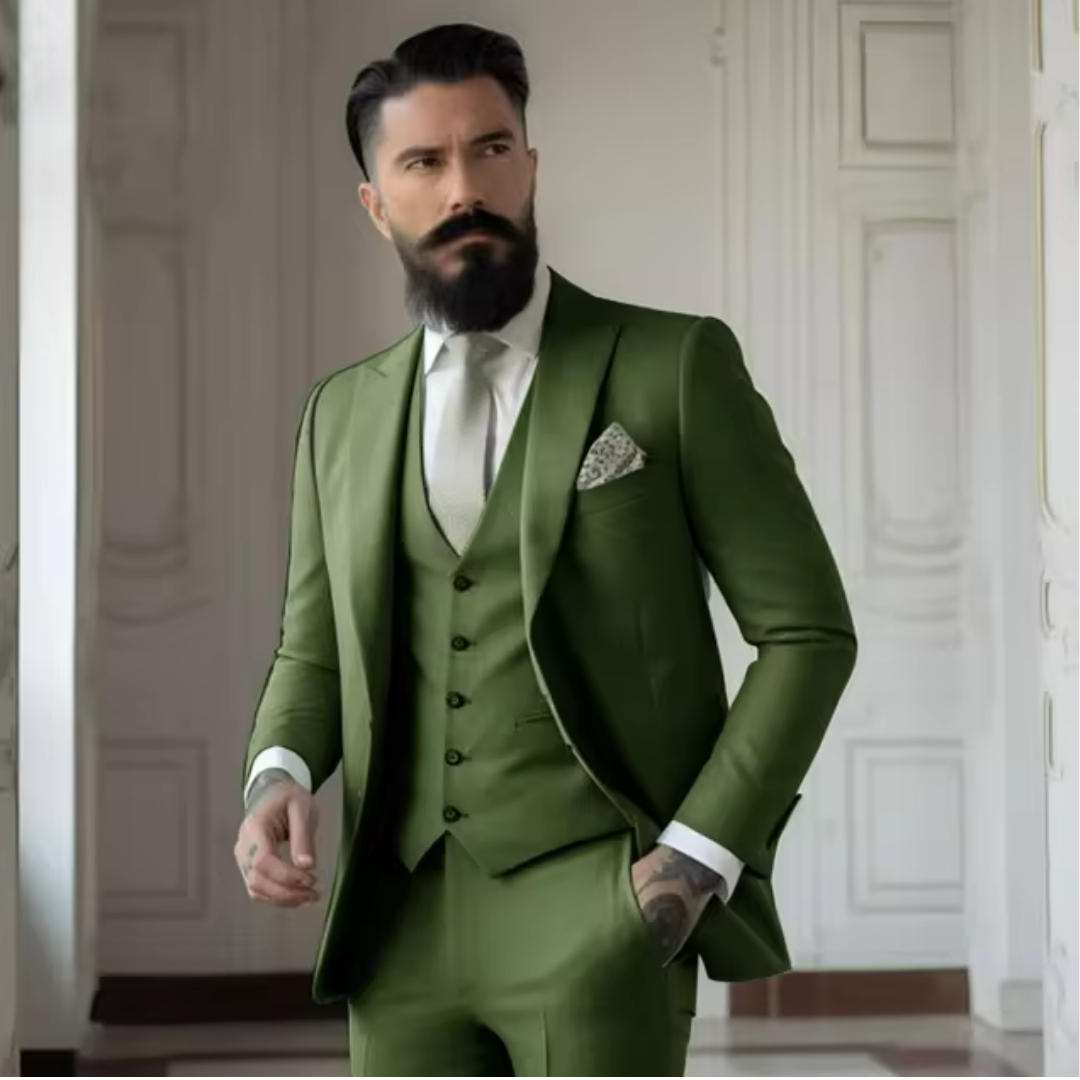 Herren 3-delt Elegant Bryllupsgjest Dress Sett | Formell