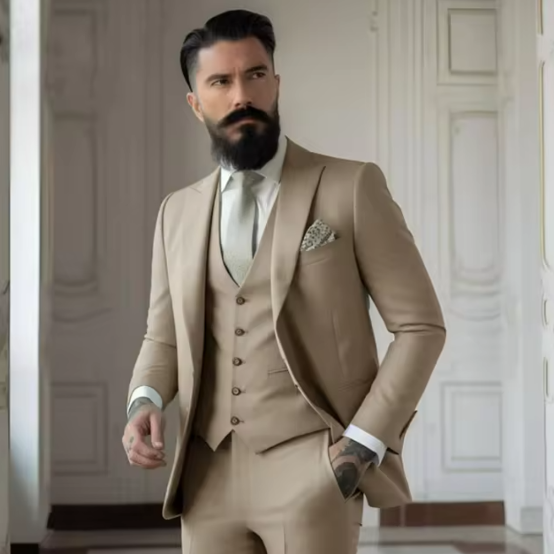 Herren 3-delt Elegant Bryllupsgjest Dress Sett | Formell