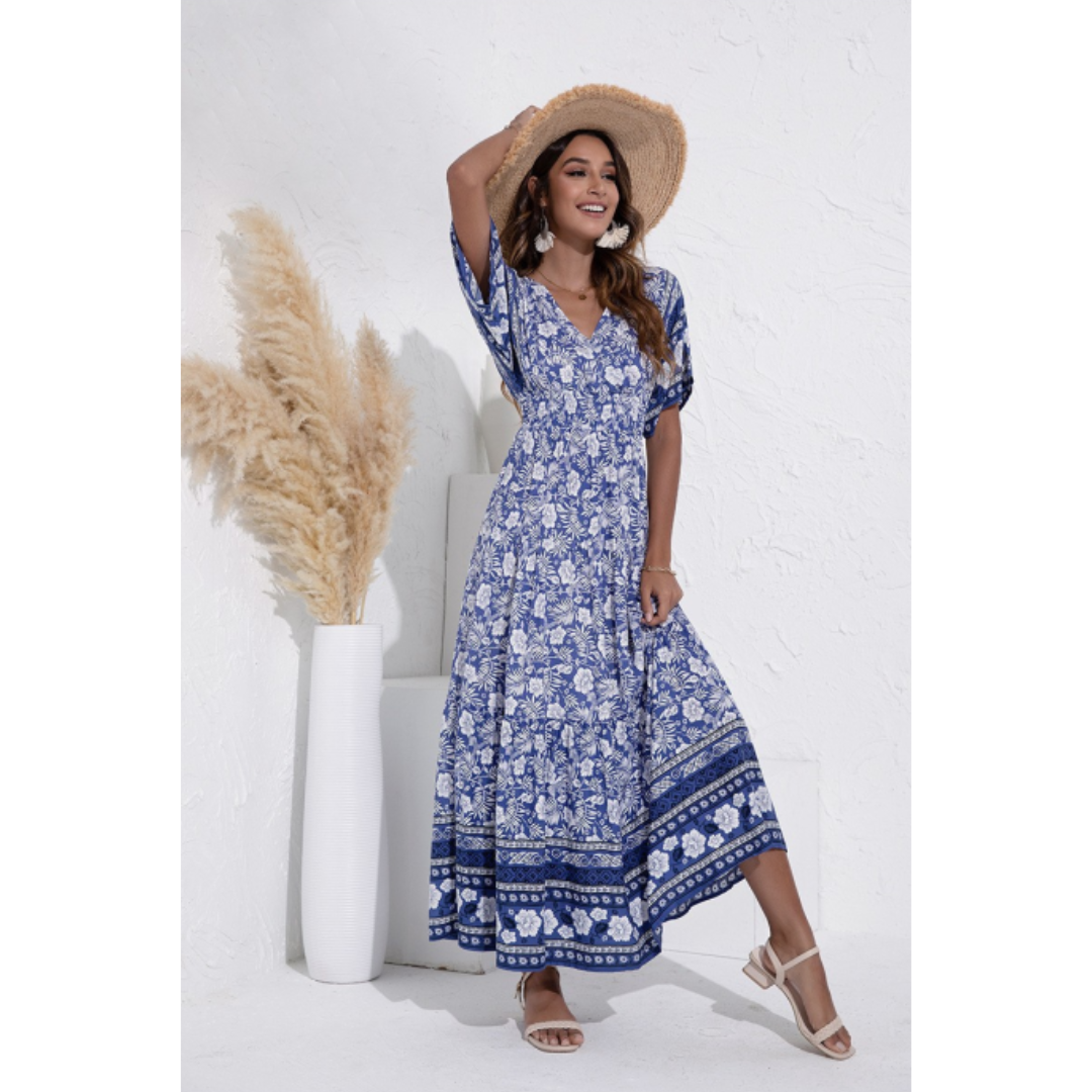 Thenla | Bohème Sommer Maxi Kjole for Damer