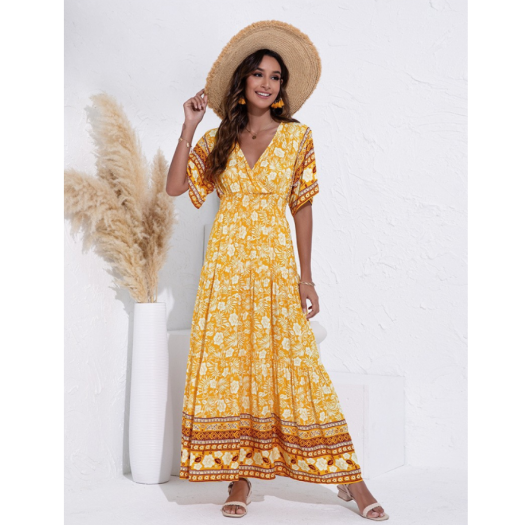 Thenla | Bohème Sommer Maxi Kjole for Damer