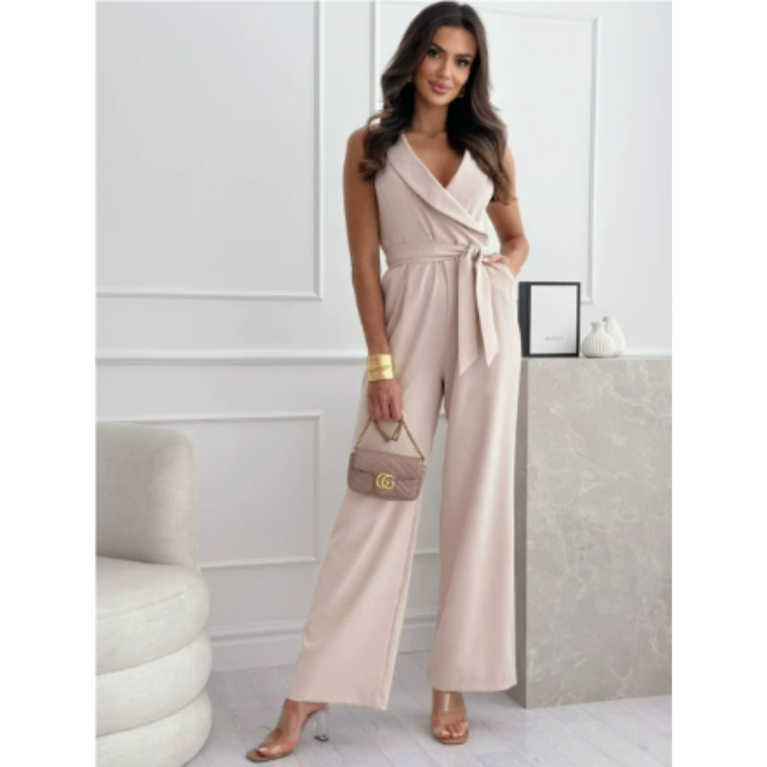 Dame Uten Ermer Vid Beina Jumpsuit | V Utringning