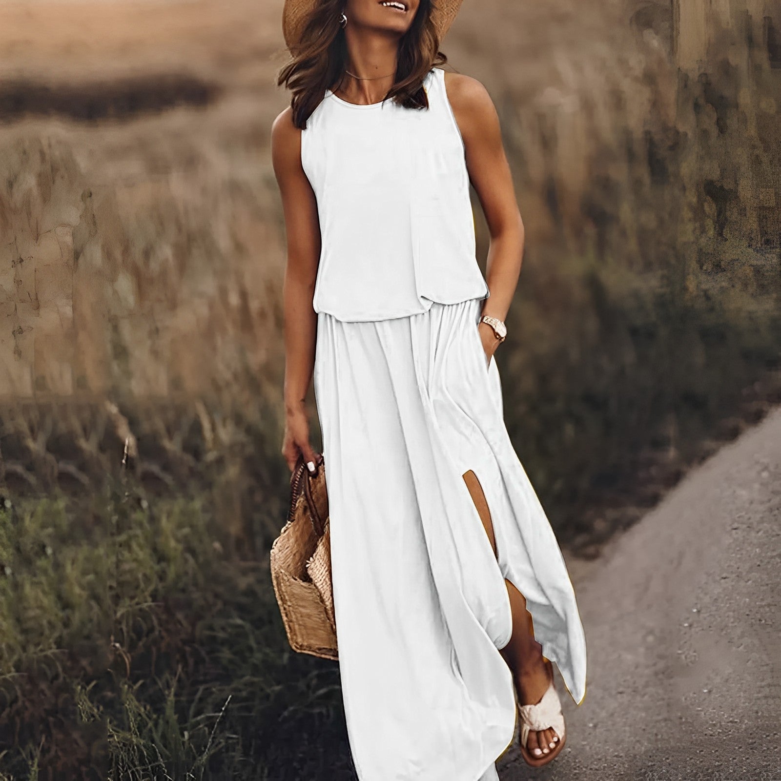 Heather | Elegant fargerik damekjole