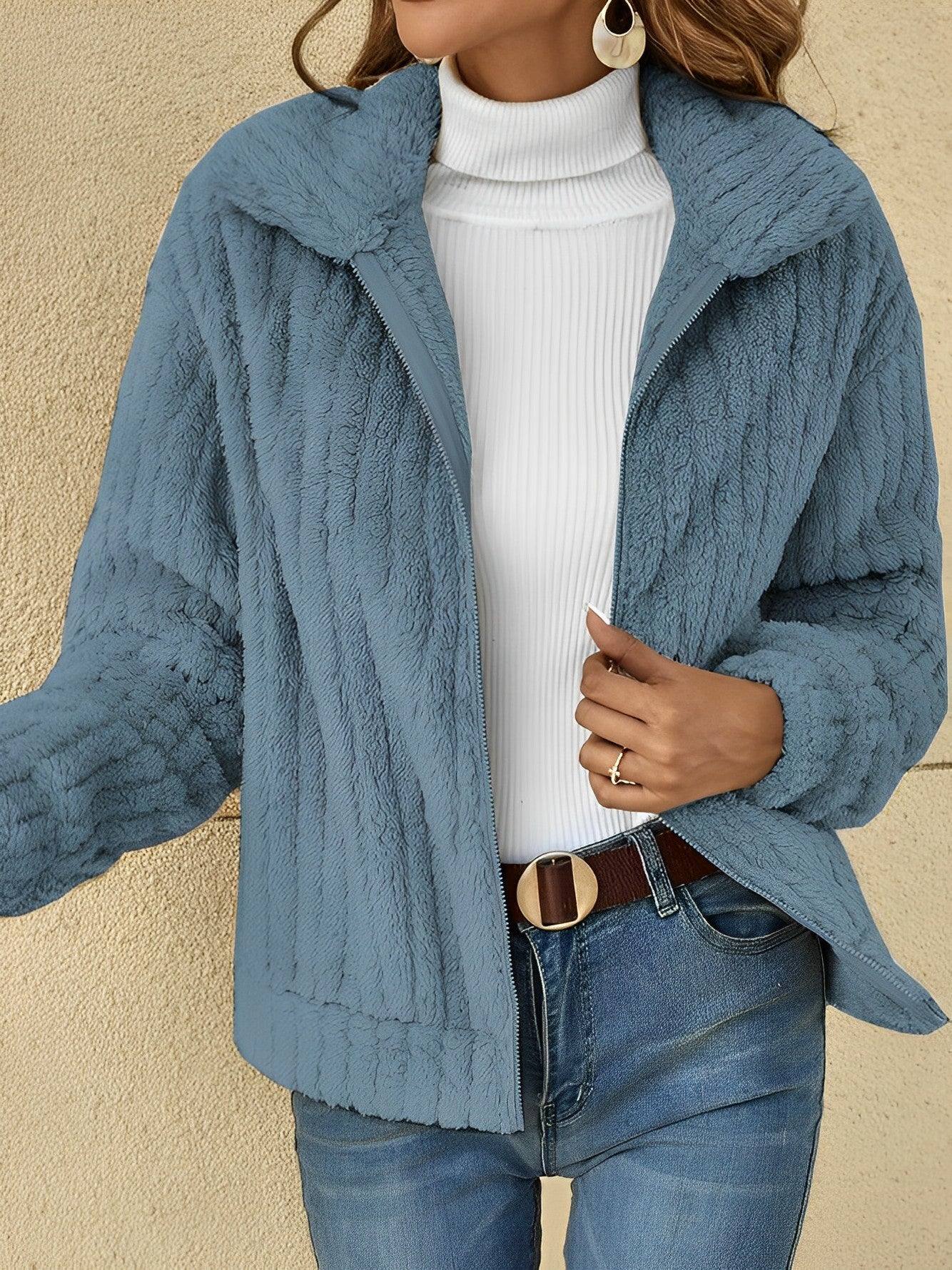 Elegant dames teddy-kåpe | Varme