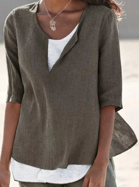 Brindle | Dame Stilig Semi Dual 3/4 Bluse