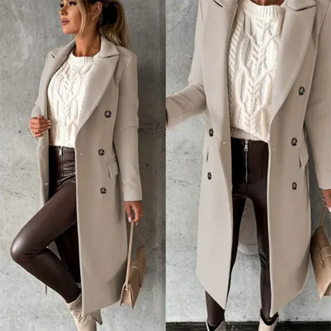 Tildarlin | Dame Varm Trench Mantel | Vinter