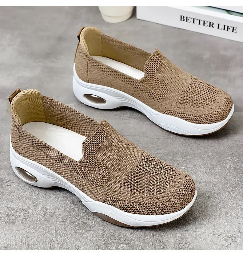 Gitte - Ortopediska Andningsbara Stickade Slip-On Sneakers