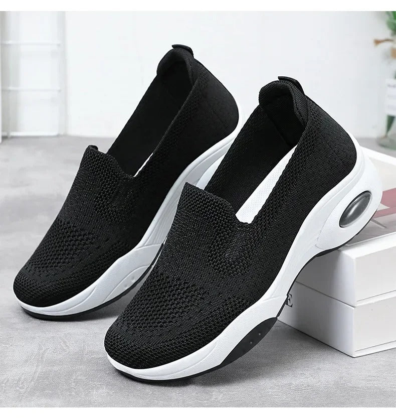 Gitte - Ortopediska Andningsbara Stickade Slip-On Sneakers