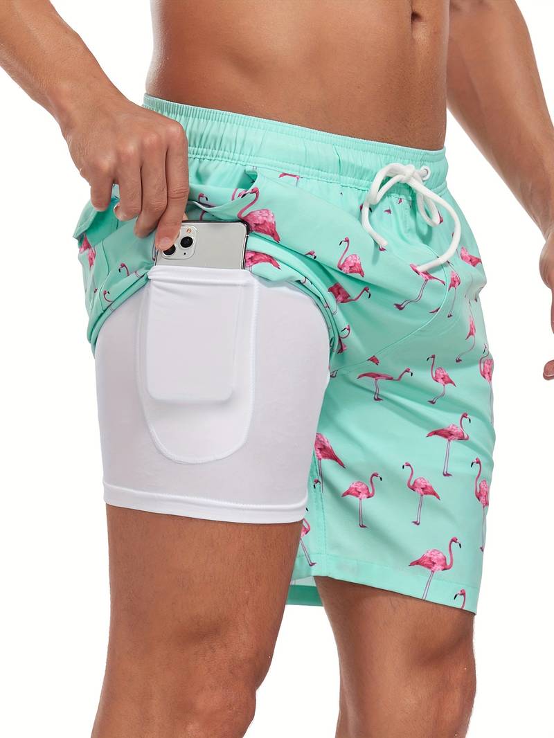 Lawrencius | Herre strandshorts med innershorts
