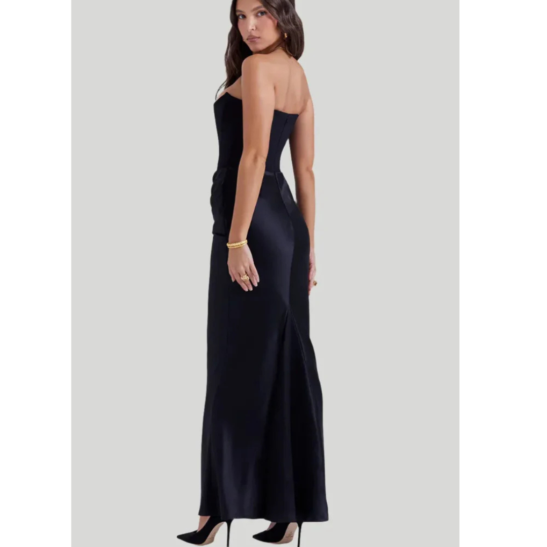 Damen Bandeau Elegant Kjole | Maxi