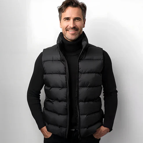 Herre Reversibel Puffer Vest | Uten Ermer