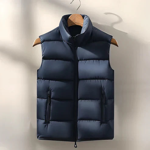 Herre Reversibel Puffer Vest | Uten Ermer