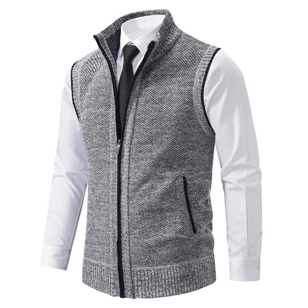 Kellan | Herre Strikket Vest | Uten Ermer