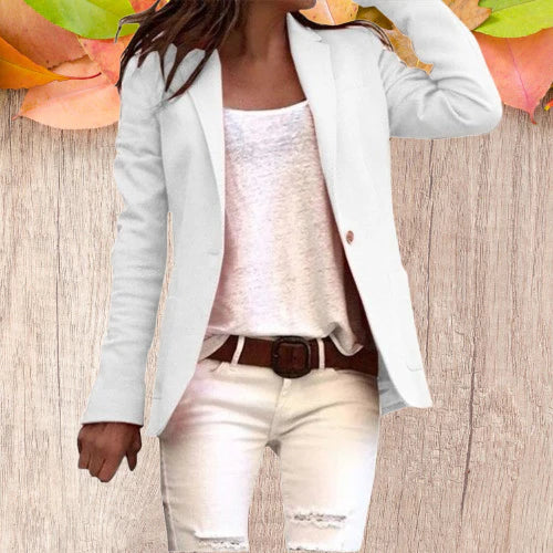 Jarethy | Revers Knapp slank langermet dame blazer