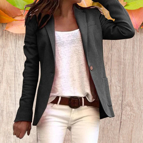 Jarethy | Revers Knapp slank langermet dame blazer