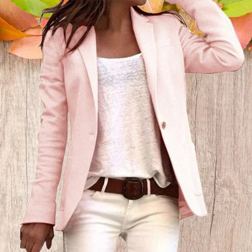 Jarethy | Revers Knapp slank langermet dame blazer