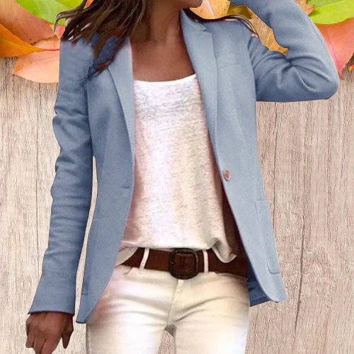 Jarethy | Revers Knapp slank langermet dame blazer