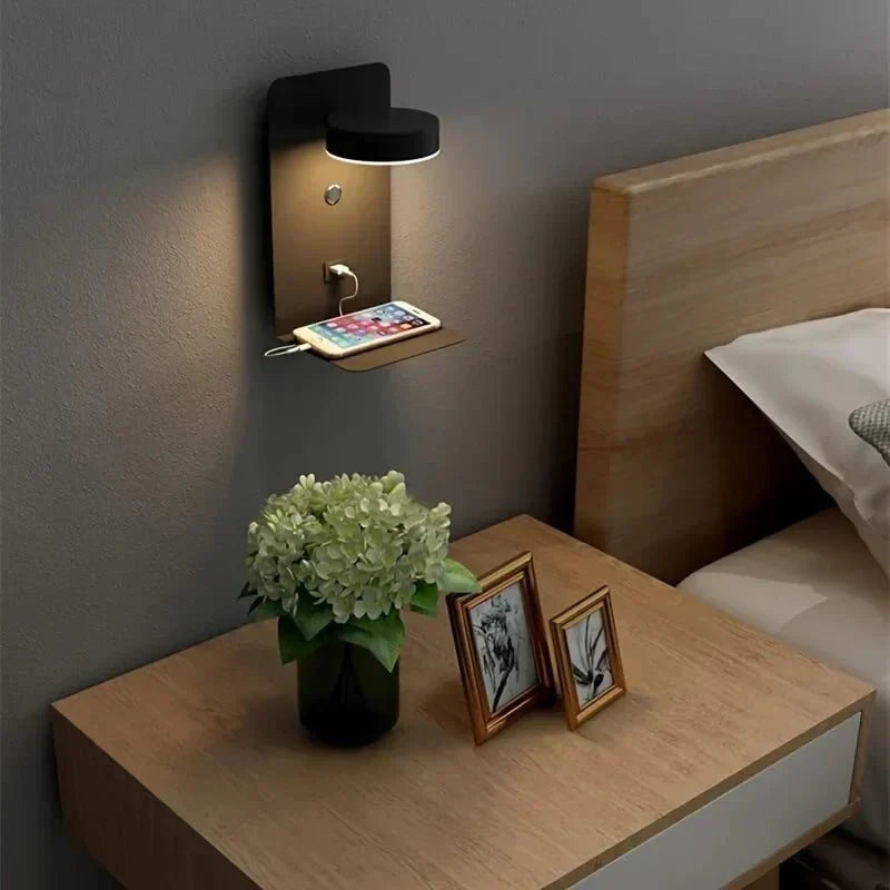 Blazara Vegglampe med USB-ladeport