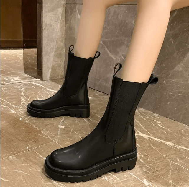 Damen Stilige Slip-On Ankestøvler | Svart