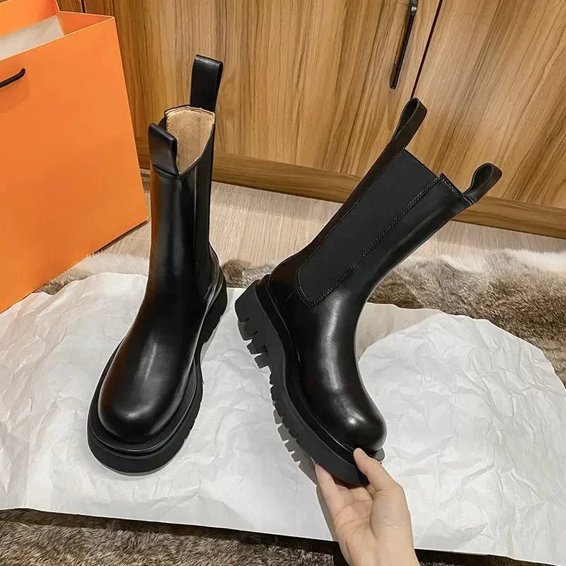 Damen Stilige Slip-On Ankestøvler | Svart