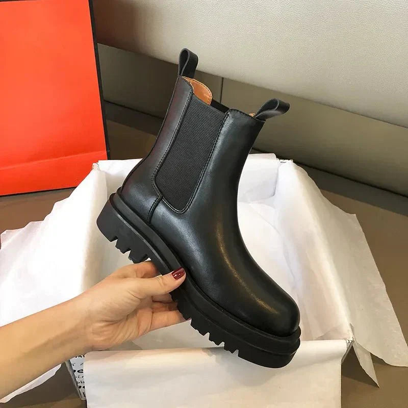 Damen Stilige Slip-On Ankestøvler | Svart
