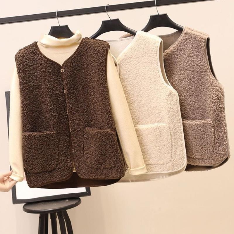 Kosevennlig dames teddyvest | Kort